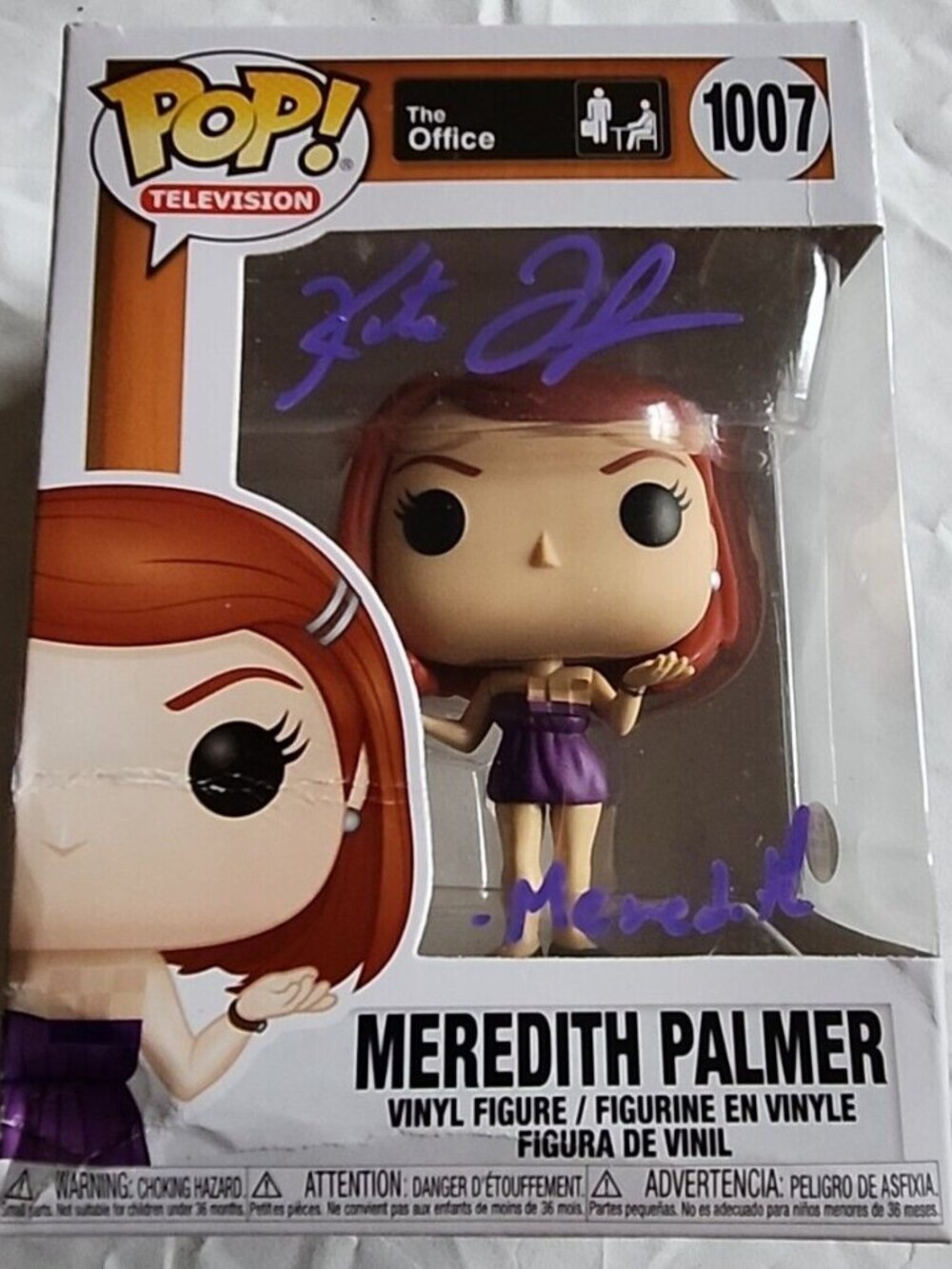 Kate Flannery signed Funko Pop! Vinyl: The Office - Meredith Palmer #1007 w/COA